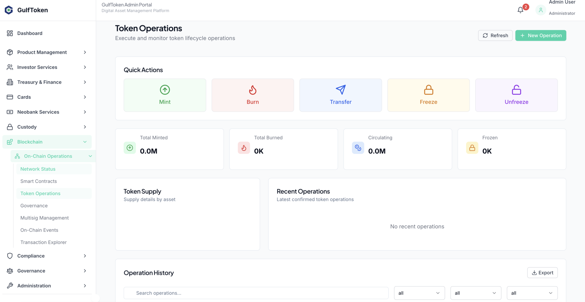 GulfToken Yield Claims interface with Merkle proof verification